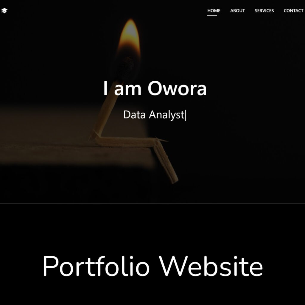 Portfolio website image.